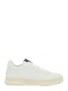 Gucci Re-web White Low Top Sneakers With Web Detail And Embossing In Leather Woman In White
