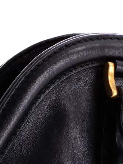Pre-owned Gucci Re(belle) Top Handle Bag Leather Large Satchel In Black