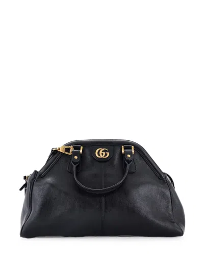 Pre-owned Gucci Re(belle) Top Handle Bag Leather Medium Satchel In Black