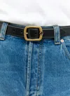 GUCCI RECTANGLE BUCKLE LEATHER BELT