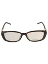 Gucci Rectangle Flat Logo Lens Frame In Havana-havana-transparent