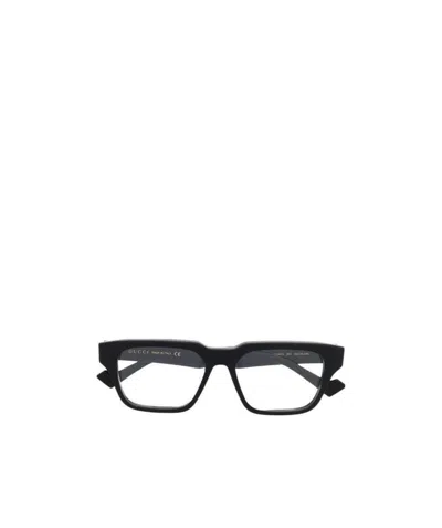 Gucci Rectangle-frame Clear Glasses In Black