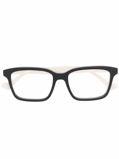 Gucci Rectangle-frame Clear Glasses In Neutrals