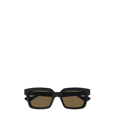 Gucci Rectangle-frame Clip-on Glasses In Black