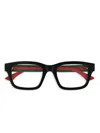 Gucci Rectangle-frame Glasses In 绿色
