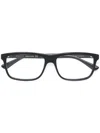 GUCCI EYEWEAR 长方形框眼镜 - 黑色