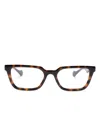 Gucci Rectangle-frame Glasses In 褐色