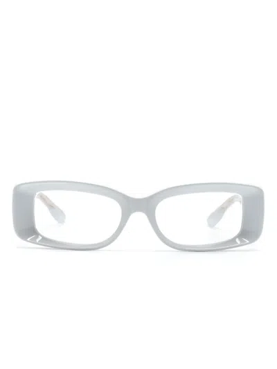 Gucci Rectangle-frame Glasses In 灰色