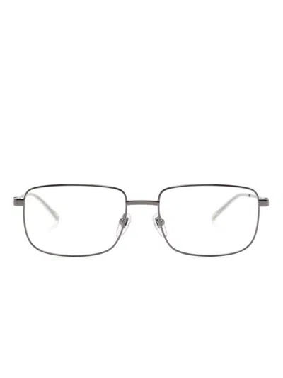 Gucci Rectangle-frame Glasses In 灰色