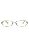 Gucci Rectangle-frame Glasses In Silver