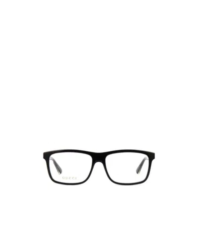 Gucci Rectangle Frame Glasses In Black