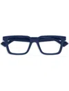 Gucci Rectangle-frame Glasses In Blue