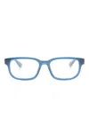 Gucci Rectangle-frame Glasses In Blue