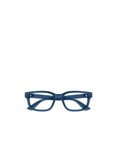Gucci Rectangle-frame Glasses In Blue
