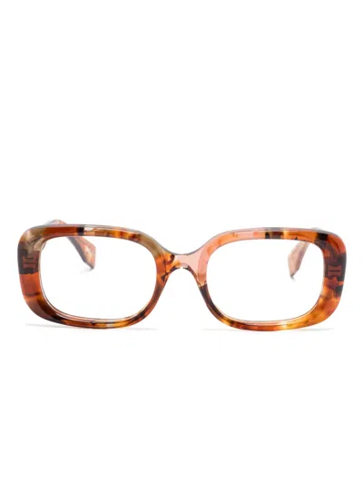 Gucci Rectangle-frame Glasses In Multi