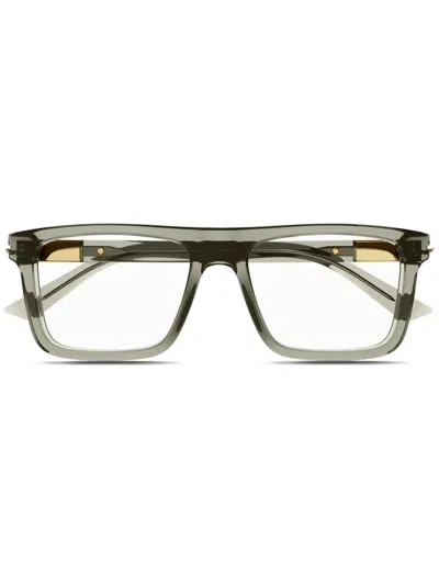 Gucci Rectangle Frame Glasses In Brown