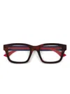 Gucci Rectangular-frame Glasses In Brown
