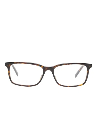 Gucci Rectangle-frame Glasses In Brown