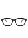 Gucci Rectangle-frame Glasses In Brown