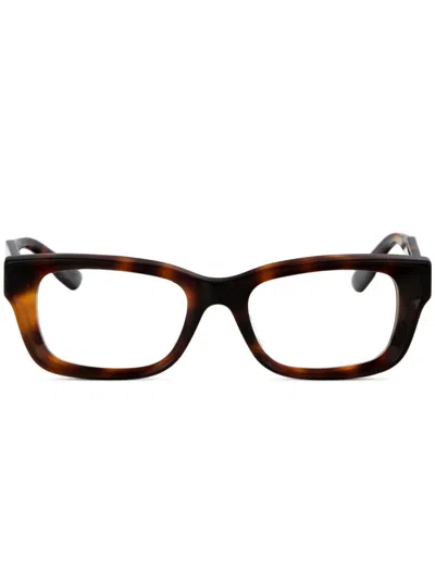 Gucci Rectangle-frame Glasses In Brown