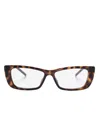 Gucci Rectangle-frame Glasses In Brown