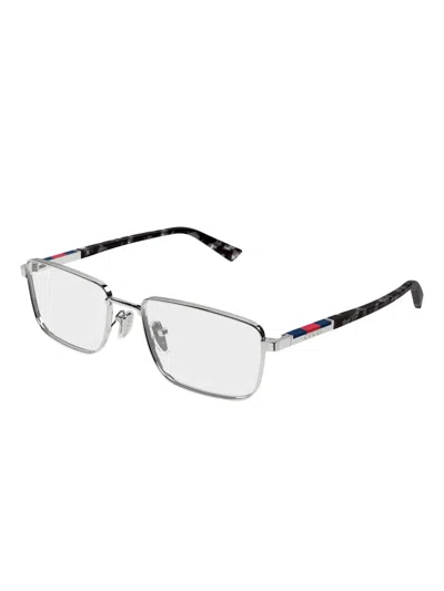 Gucci Rectangle-frame Glasses In Gold