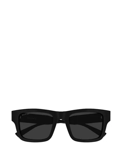 Gucci Rectangle-frame Logo Sunglasses In Animal Print