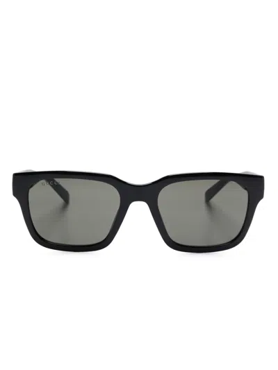 Gucci Rectangle-frame Sunglasses In 黑色