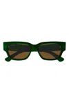 Gucci Sonnenbrille Mit Eckigem Gestell