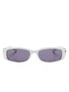 Gucci Rectangle-frame Sunglasses In 白色