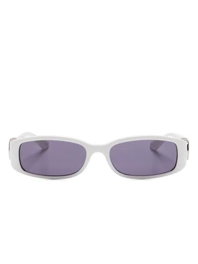 Gucci Rectangle-frame Sunglasses In 白色