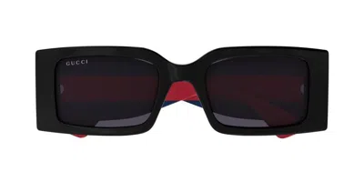 Gucci Rectangle-frame Sunglasses In Black