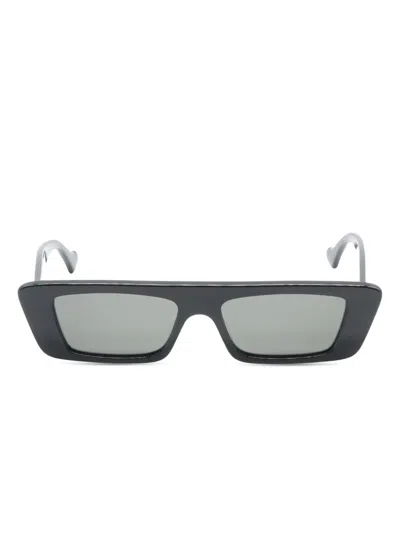 Pre-owned Gucci Rectangle-frame Sunglasses In Black