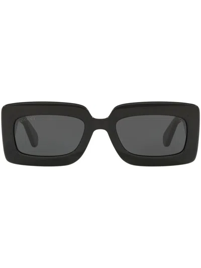 Gucci Rectangle-frame Sunglasses In Black