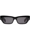 Gucci Logo 53mm Rectangular Sunglasses In Black