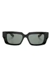 Gucci Rectangle-frame Sunglasses In Black