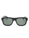 Gucci Rectangle-frame Sunglasses In Black
