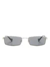 Gucci Rectangle-frame Sunglasses In Black