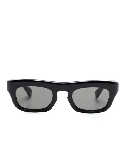 Gucci Rectangle-frame Sunglasses In Black