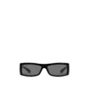 Gucci Shield-frame Injection Sunglasses In Black