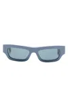 Gucci Rectangle-frame Sunglasses In Blau