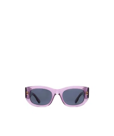 Gucci Rectangle-frame Sunglasses In Blue