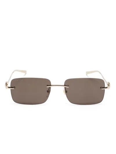 Gucci Gg1703s Metal Sunglasses In Brown