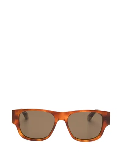 Gucci Rectangle-frame Sunglasses In Brown