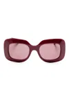 Gucci Rectangle-frame Sunglasses In Brown
