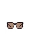 Gucci Rectangle-frame Sunglasses In Brown