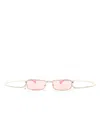 Gucci Rectangle-frame Sunglasses In Gold
