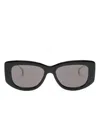 Gucci Rectangle-frame Sunglasses In Gold