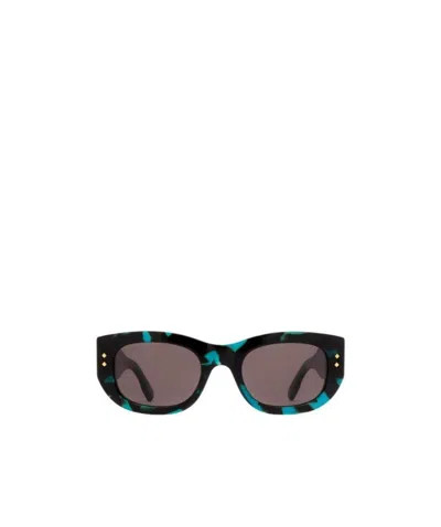 Gucci Rectangle-frame Sunglasses In Gray