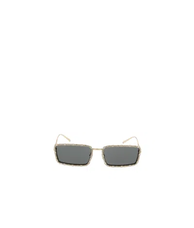 Gucci Rectangle-frame Sunglasses In Gray